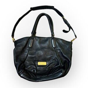 Marc by Marc Jacobs New Q Fran Shoulder Bag Cow Leather Black - 12x5x10 in.